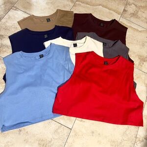 Bundle of 7 SHEIN Crop Tank Tops – Size L
